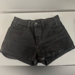 Classic Levi’s Black Denim Women's Shorts.